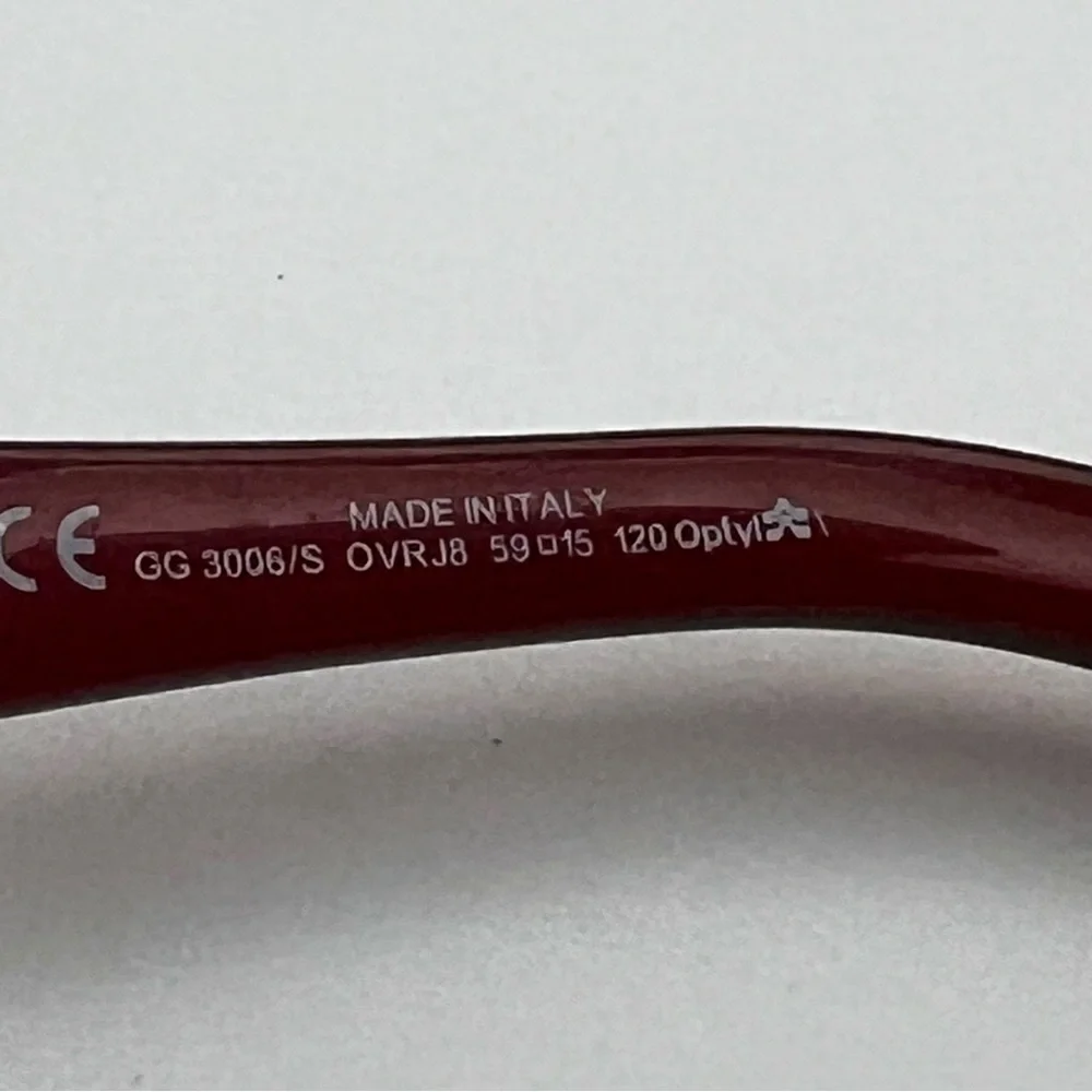 Authentic Gucci Queen Bow Bold Red Oversized Sunglasses GG 3006/S - Picture 8 of 12